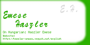 emese haszler business card